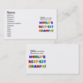 最も高いグラマ最高のパTシャツとして知られている 名刺 (正面/裏面)