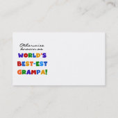 最も高いグラマ最高のパTシャツとして知られている 名刺 (裏面)