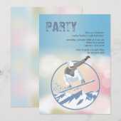 最も高いピークのスノーボーダーの招待状 招待状 (正面/裏面)