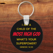 最も高い神の超大国のクリスチャンの子 キーホルダー (正面)