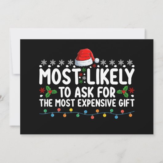 最も高い贈り物を要求する可能性が最も高い Chr 招待状 (正面)