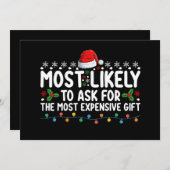 最も高い贈り物を要求する可能性が最も高い Chr 招待状 (正面/裏面)