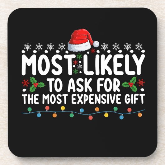 最も高価な頼ギフトChrのために最も可能性が高い コースター (正面)