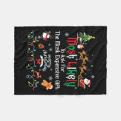 最も高頼価のクルークリスマに向いている フリースブランケット (正面(横))