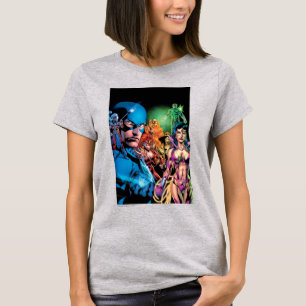 最も黒い夜喜劇的なパネル2 -色 Tシャツ
