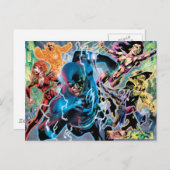 最も黒い夜喜劇的なパネル-色 ポストカード (正面/裏面)