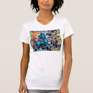 最も黒い夜喜劇的なパネル-色 Tシャツ