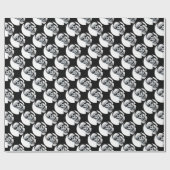 最も黒い黒いクリスマス ラッピングペーパー (フラット)