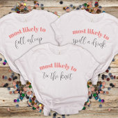 「最も〇〇になりそう」おもしろバチェロレッテパーティー Tシャツ