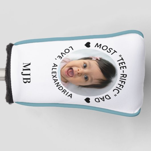 最もT型リフフィックパパ – ゴルファーカスタムフォトパター ゴルフヘッドカバー (正面)