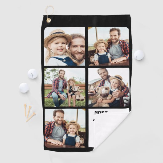 最もTee-Riffic叔父のカスタム5写真父の日 ゴルフタオル (インサイチュ)