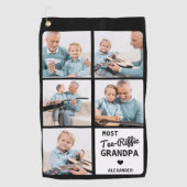 最もTee-Riffic GRANDPA 5 Photo Father's Day ゴルフタオル (正面)