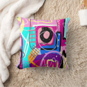 最カラフル大主義表現抽象芸術 クッション (ブランケット)