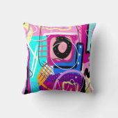 最カラフル大主義表現抽象芸術 クッション (裏面)