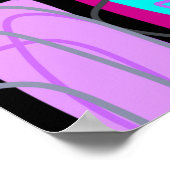 最カラフル大主義表現抽象芸術 ポスター (角)