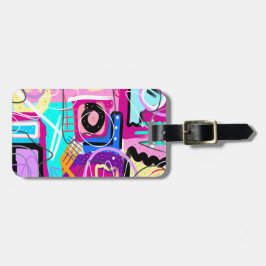 最カラフル大主義表現抽象芸術 ラゲッジタグ