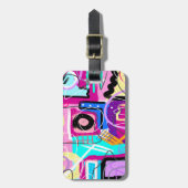 最カラフル大主義表現抽象芸術 ラゲッジタグ (正面縦)