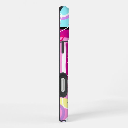 最カラフル大主義表現抽象芸術 iPhoneケース (右側面)