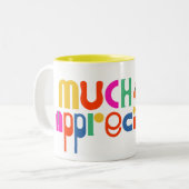 最カラフル高の感謝してい高 ツートーンマグカップ (正面左)