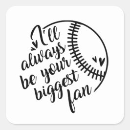 最クール大ファン野球スポーツのワードアート スクエアシール