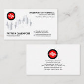 最シンプル小の証券取引所グラフ、トレーダ 名刺 (正面/裏面)