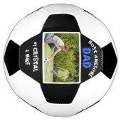 最パーソナライズされた大素晴らしパパの親写真 サッカーボール (回転)