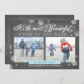 最モダンも素晴らしいタイムホリデーカルクボード シーズンカード (正面/裏面)