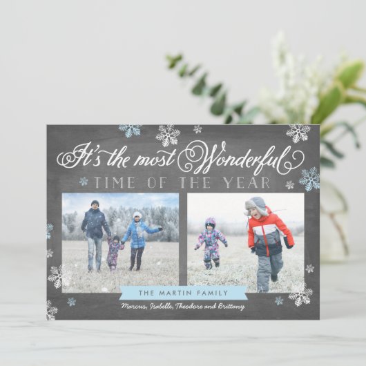 最モダンも素晴らしいタイムホリデーカルクボード シーズンカード (スタンド正面)