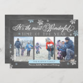 最モダンも素晴らしいタイムホリデーカルクボード シーズンカード (正面/裏面)