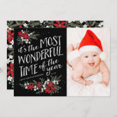 最モダンも素晴らしいホリデーグリーティングスフォトカード シーズンカード (正面/裏面)