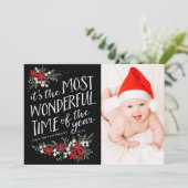 最モダンも素晴らしいホリデーグリーティングスフォトカード シーズンカード (スタンド正面)