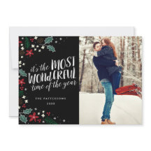 最モダンも素晴らしいホリデーグリーティングスフォトカード