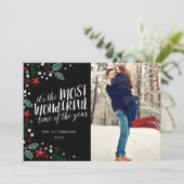 最モダンも素晴らしいホリデーグリーティングスフォトカード シーズンカード (スタンド正面)