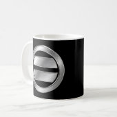 最上氏家紋シルバークローム コーヒーマグカップ (正面左)