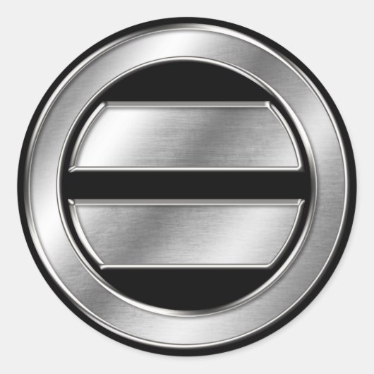 最上氏家紋シルバークローム ラウンドシール (正面)