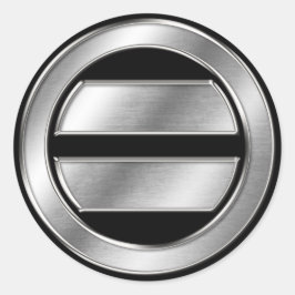 最上氏家紋シルバークローム ラウンドシール