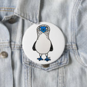 最下位のガラパゴスの青い足の鳥 缶バッジ (インサイチュ)