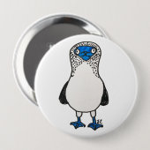 最下位のガラパゴスの青い足の鳥 缶バッジ (正面&裏面)