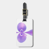 最下位の鳥の紫色 ラゲッジタグ (正面縦)