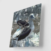 最下位の鳥 スクエア壁時計 (傾斜)