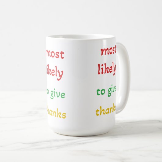 最与え感謝していはおもしろい感謝していの コーヒーマグカップ (正面右)
