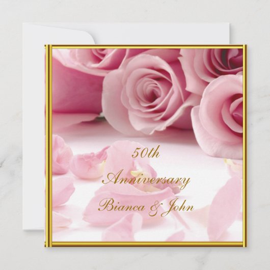 最人気がある大エレガント50周年 招待状 (正面)