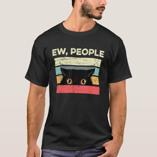 最低な人+内向的な猫+反社会的な皮肉屋の挨拶 Tシャツ (正面)