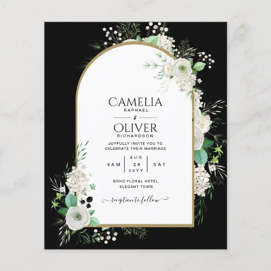 最低の予算ホワイトローゼウディングカンスアーチ チラシ (正面)