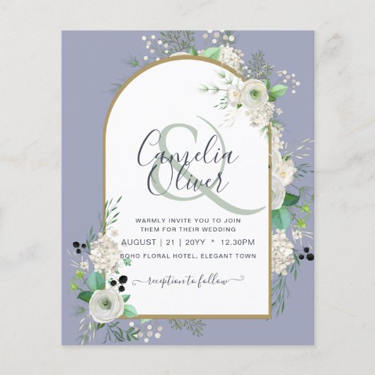 最低の予算ホワイトローゼウディングカンスアーチ チラシ (正面)