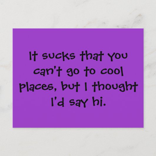 最低は行けないカッコいいけど… ポストカード (正面)