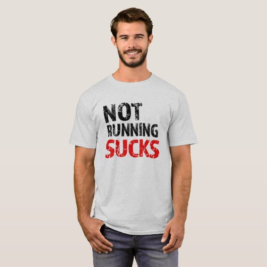 最低を走らないこと、おもしろいなメンズランナーのワイシャツ Tシャツ (正面フル)