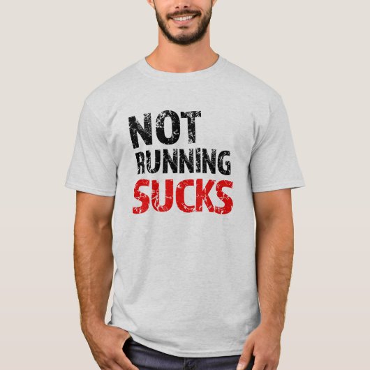 最低を走らないこと、おもしろいなメンズランナーのワイシャツ Tシャツ (正面)