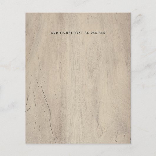 最低予算の素朴山々の結婚式の招待フライ チラシ (裏面)