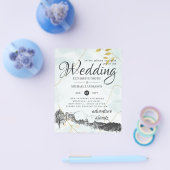 最低予算の素朴山の結婚式の招待 チラシ (シングル)